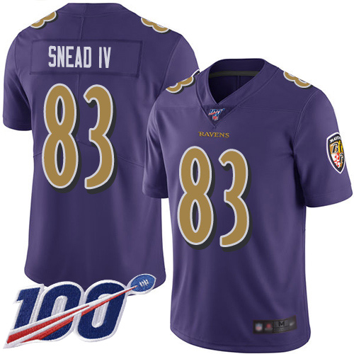 Baltimore Ravens Limited Purple Men Willie Snead IV Jersey NFL Football #83 100th Season Rush Vapor Untouchable